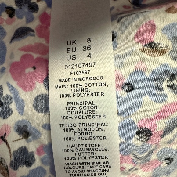 Boutique Floral Puff Sleeve Blouse, Women’s Size 4 - Picture 7 of 7